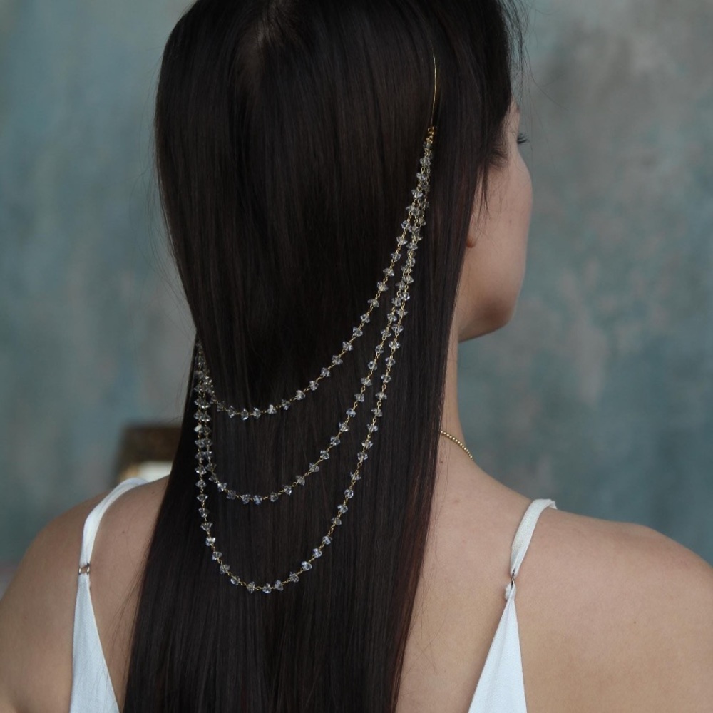 Gold Hair Chain Accessory
